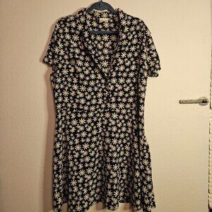 Floral Print Button Down Dress